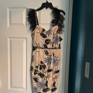 Lulu's Cream and Black Mini Dress